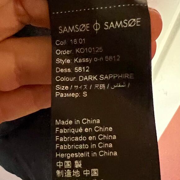 Samsøe Samsøe Kassy O-knit Sweater Dark Sapphire SZ S - Picture 8 of 9